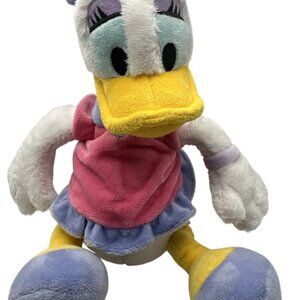 Disney Store Daisy Duck Plush 12” Pink Dress Stuffed Animal Toy Pink/purple Bow